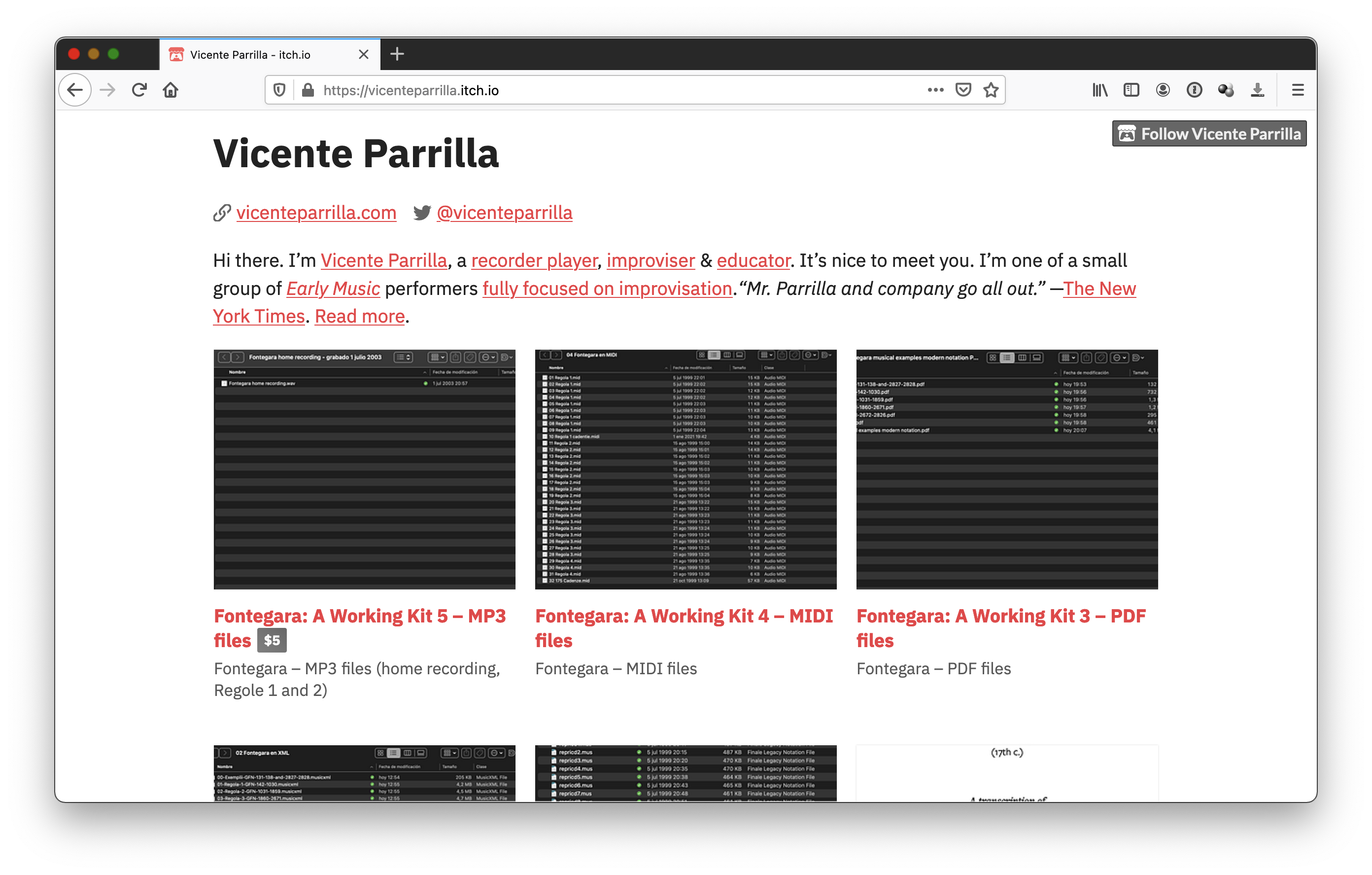 Fontegara: A Working Kit